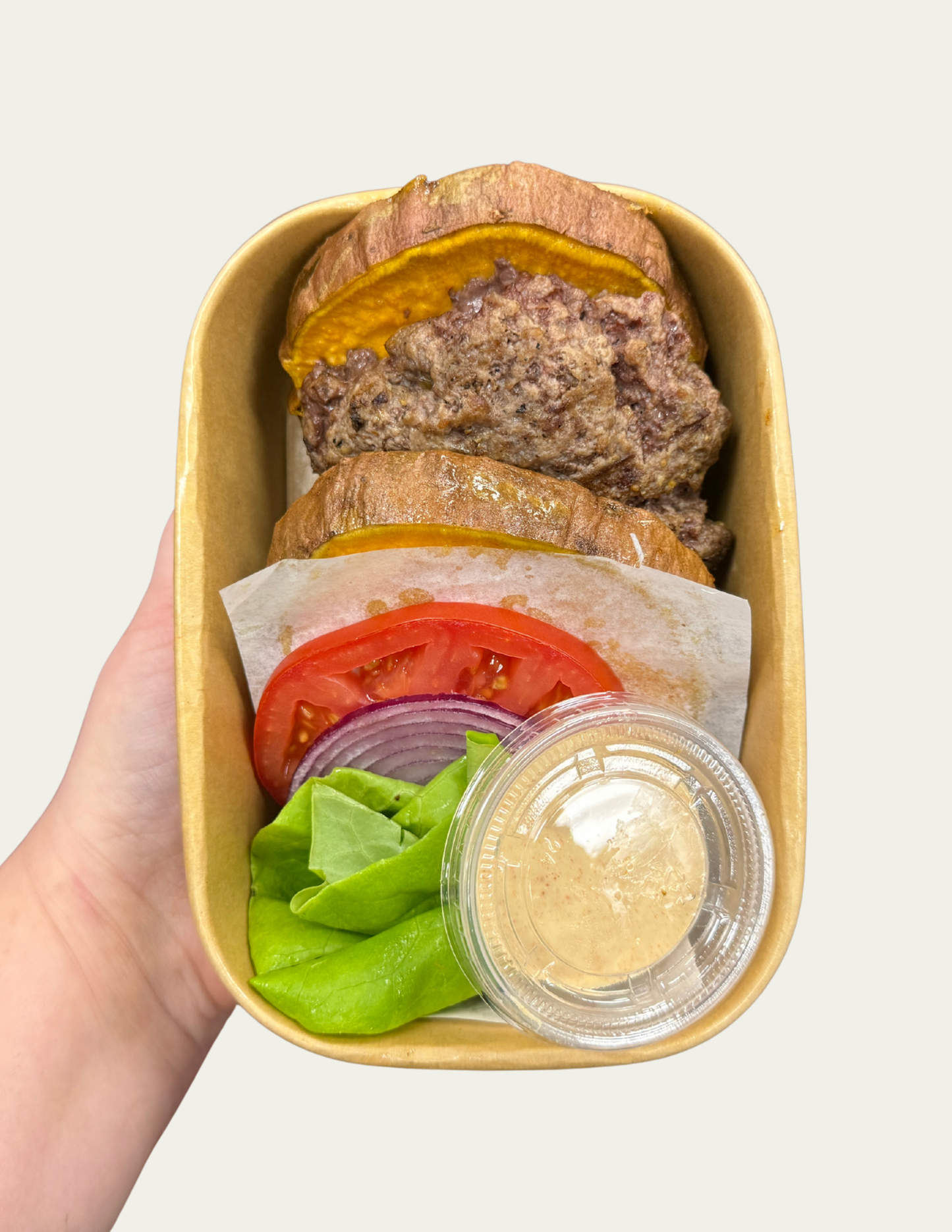 Paleo Burger with Sweet Potato Buns