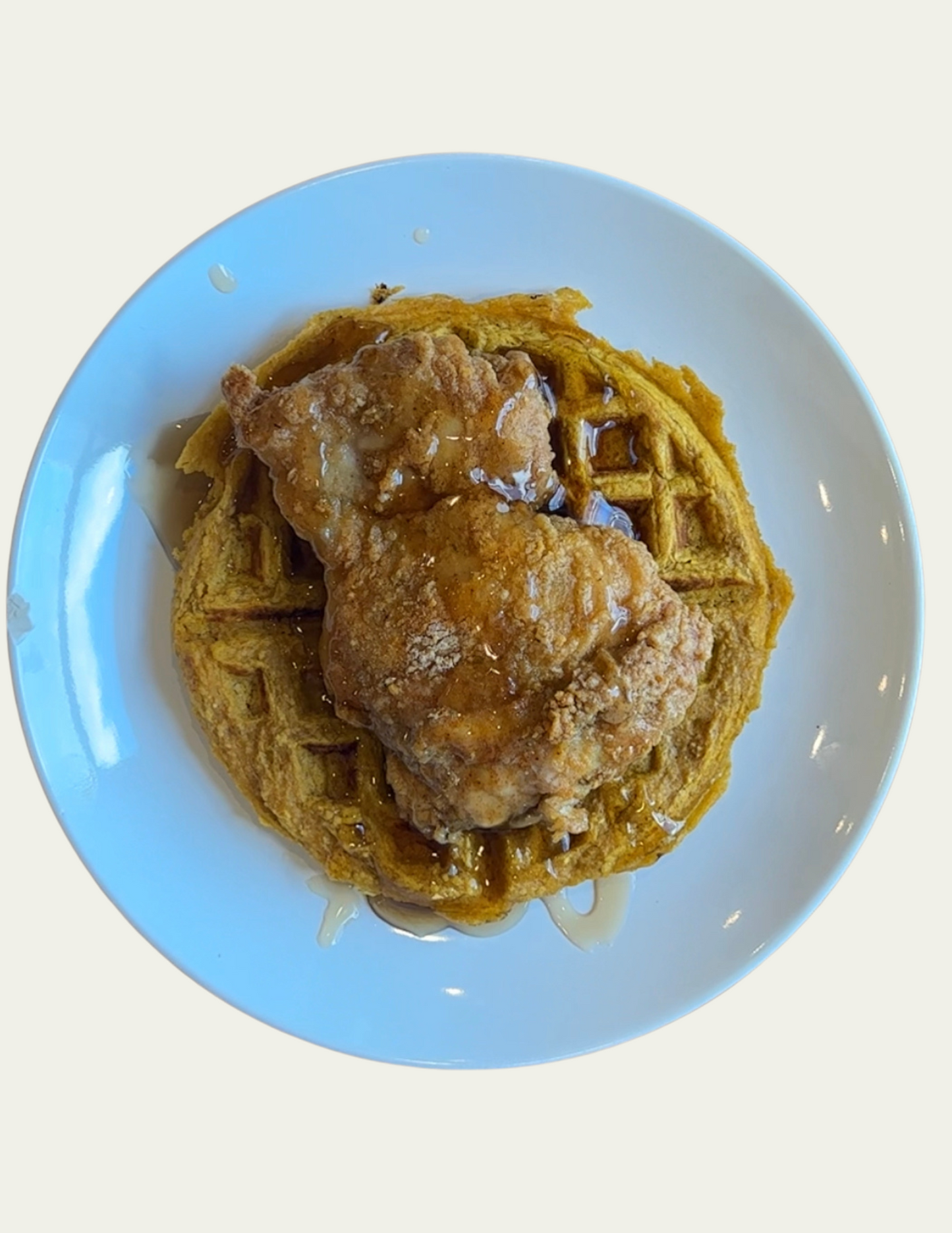 Chicken and Sweet Potato Waffles