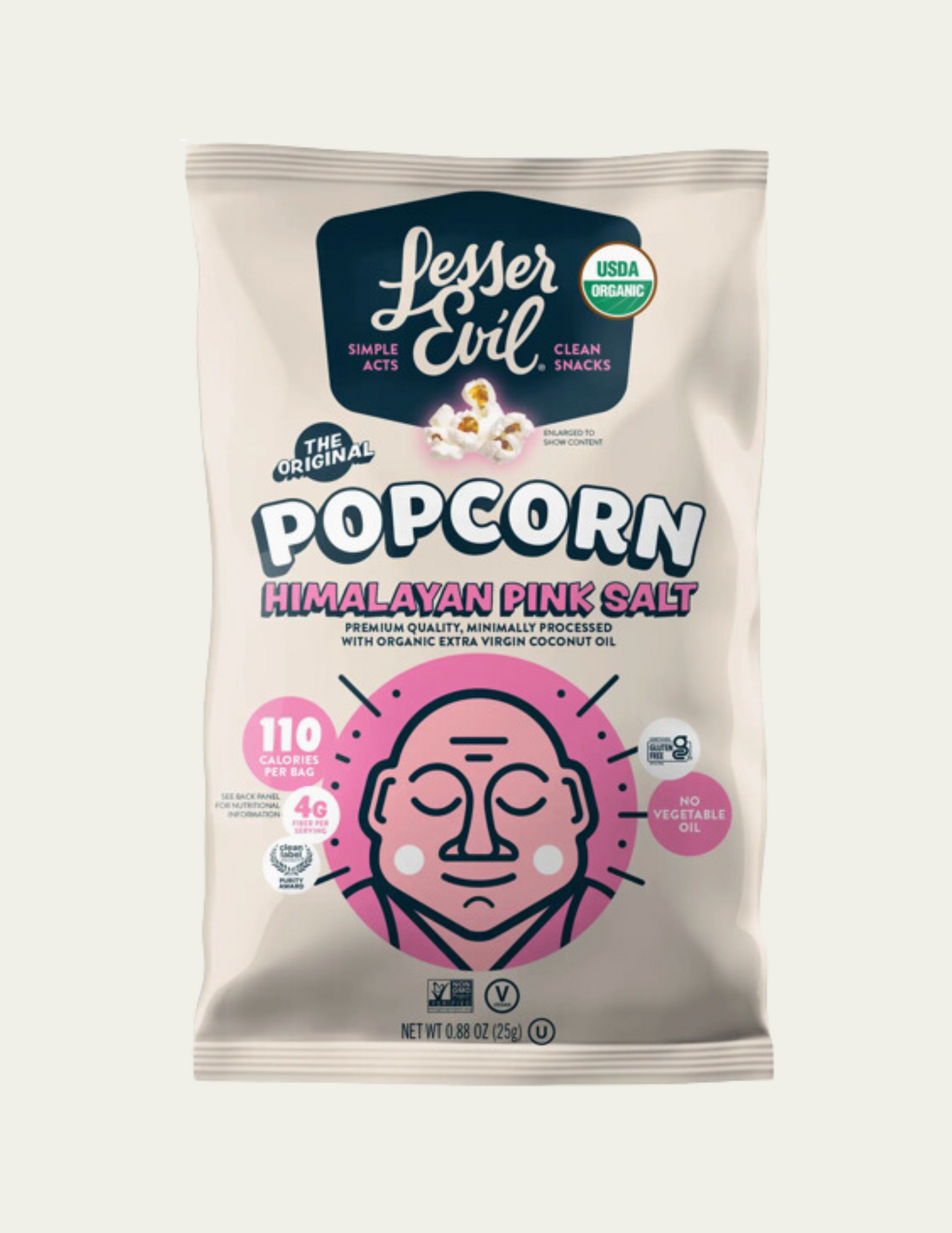 Himalayan Pink Salt Lesser Evil Popcorn .88 oz