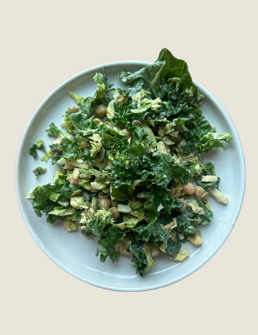 Tahini Caesar Kale Salad