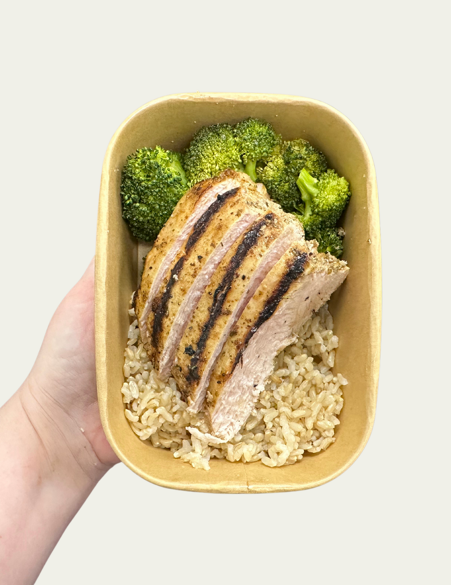 Grilled Chicken with Roasted Broccoli and Brown Rice