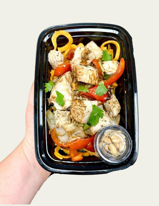 Chicken Pad Thai with Sweet Potato Noodles