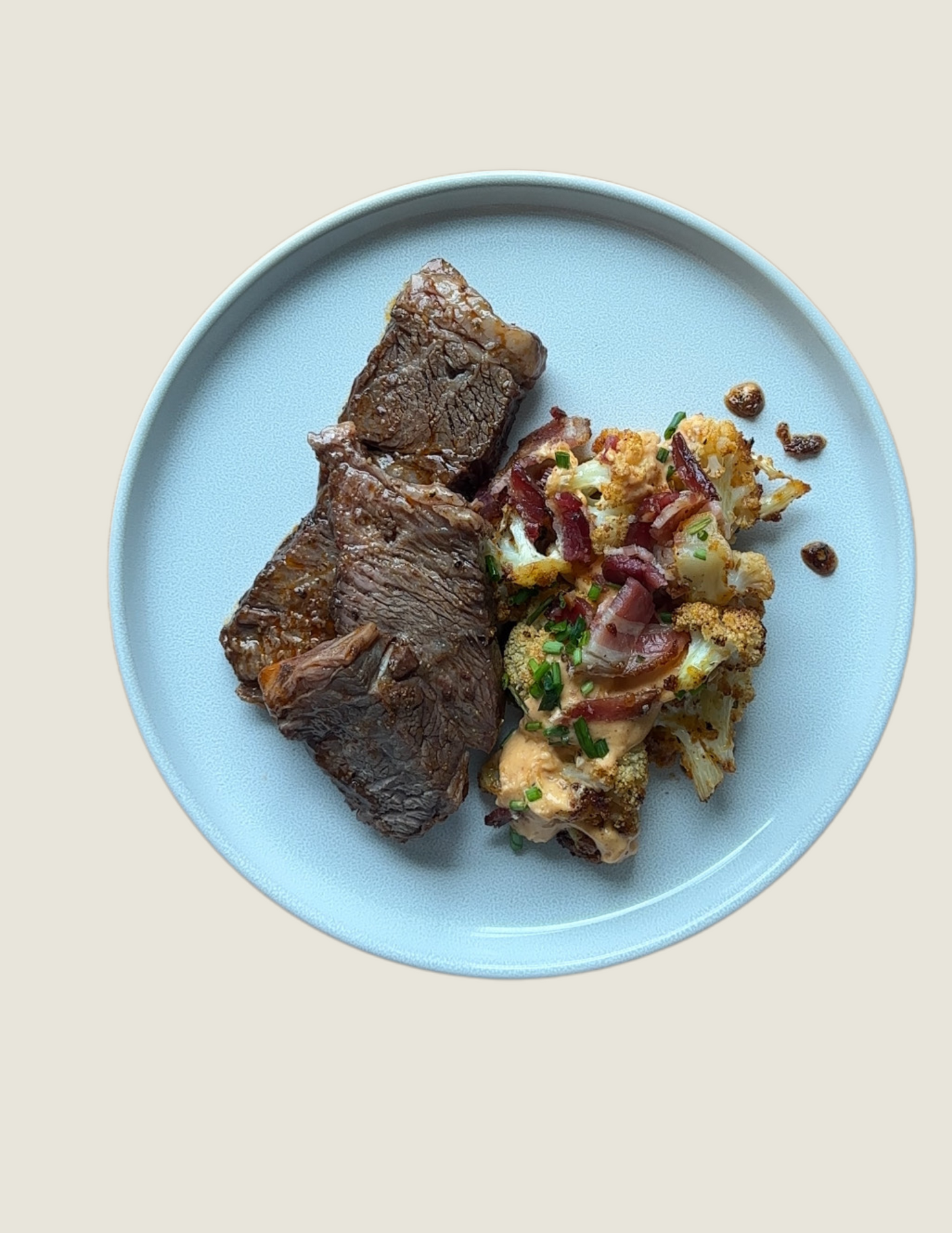 BBQ Brisket Platter with Loaded Cauliflower