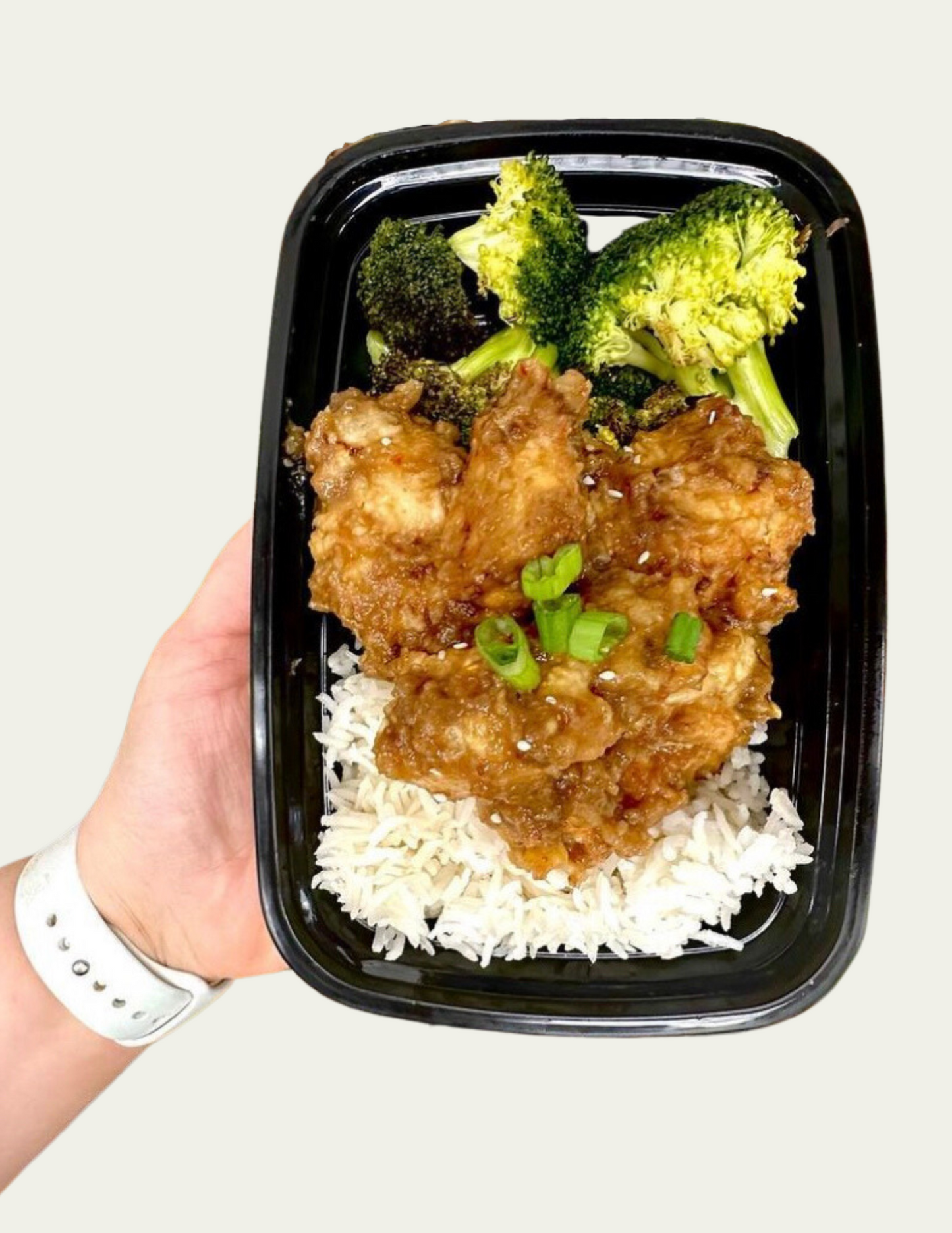 Orange Chicken with Broccoli over Jasmine Rice